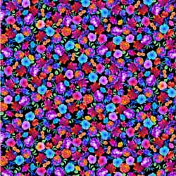 Multi Floral (Digital) - BLACK