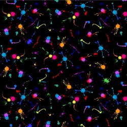 Painted Splash Dots (Digital) - BLACK