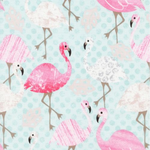 Pastel Flamingos - AQUA