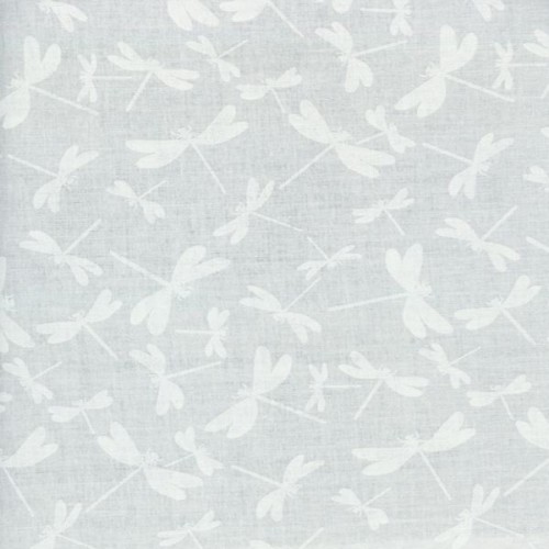 DRAGONFLIES  -  WHITE ON WHITE