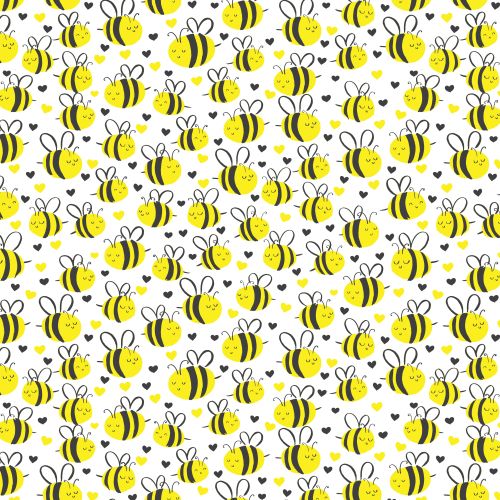 Bumble bees - WHITE