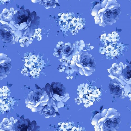 Medium Blue Flowers - BLUE