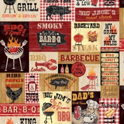BBQ Sign Patch - MULTI