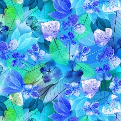 Bright Magical Flowers - BLUE