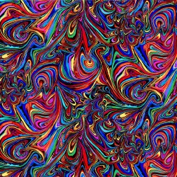 Bright Painted Swirls - RAINBOW
