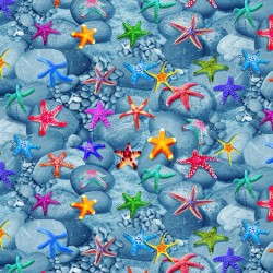 Starfish & Pebble Stones - BLUE