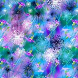 Ethereal Bright Dandelion Field - PURPLE