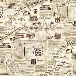 Map of Route 66 - NATURAL