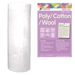 Matilda's Batting - Poly/Cot/Wool-40/30/30 - Roll (2.4m wide)