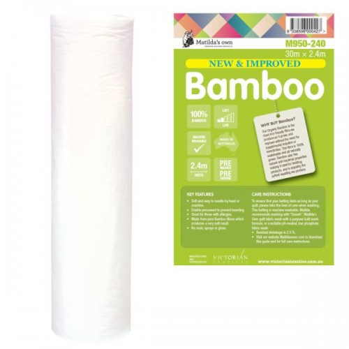 Matilda's 100% Bamboo Batting - (2.4mx30m Roll)