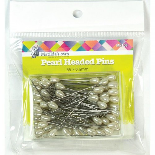 Matilda's Pearl Head Pins - 55mmx.5mm (100)