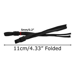 DIY Mask Elastic Adjustable 4" Folded (3pk) - BLACK