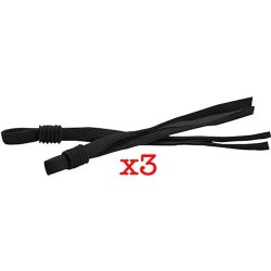 DIY Mask Elastic Adjustable 4" Folded (3pk) - BLACK