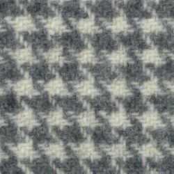 Wool 100% Hand Dyed - FQ (15"x25") - ECRU HOUNDSTOOTH