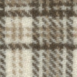 Wool 100% Hand Dyed - FQ (15"x25") - ECRU PLAID