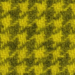Wool 100% Hand Dyed - FQ (15"x25") - CANARY HOUNDSTOOTH