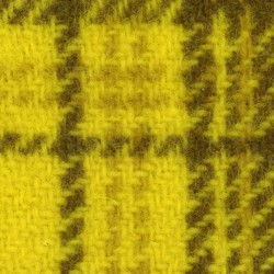 Wool 100% Hand Dyed - FQ (15"x25") - CANARY PLAID