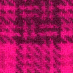 Wool 100% Hand Dyed - FQ (15"x25") - FUCHSIA PLAID