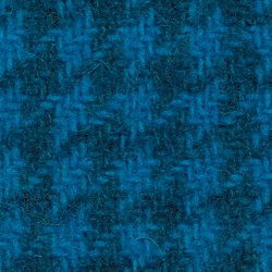 Wool 100% Hand Dyed - FQ (15"x25") -ELECTRIC BLU HOUNDSTOOTH