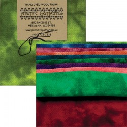 Wool 100% Hand Dyed - Charm Pk 10x(5"x5") - BRIGHTS2
