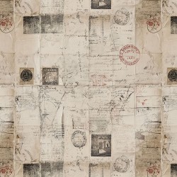 108" Wideback Postmarks (Digital) - CREAM