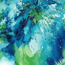 108" Wideback - Splash of Colors (Digital) - BLUE/GREEN