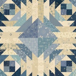 108" Wideback Pineapple Block  - BLUE