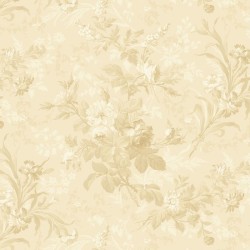 108" Wideback - Monotone - Floral - CREAM