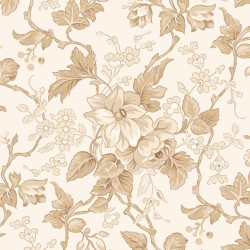 108" Wideback Cream Floral - CREAM