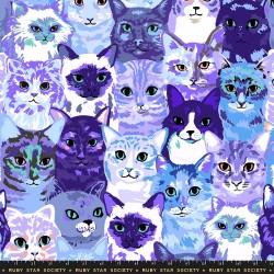RSS - 108" Wideback Oops All Cats - BLUE