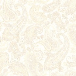 108" Wideback - Large Embroidered Paisley - CREAM