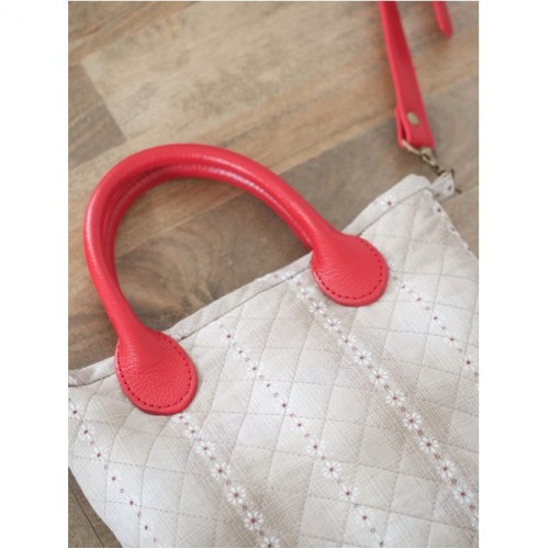 Bag Handles Faux Leather (13") - RED